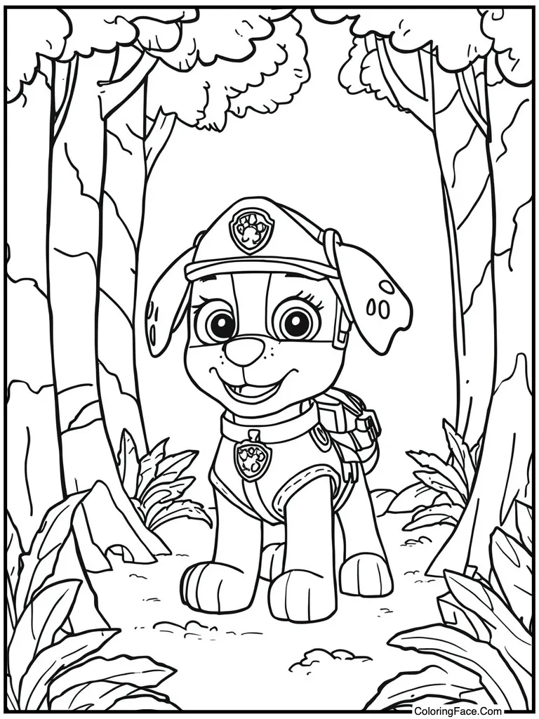 Jungle pup using cables