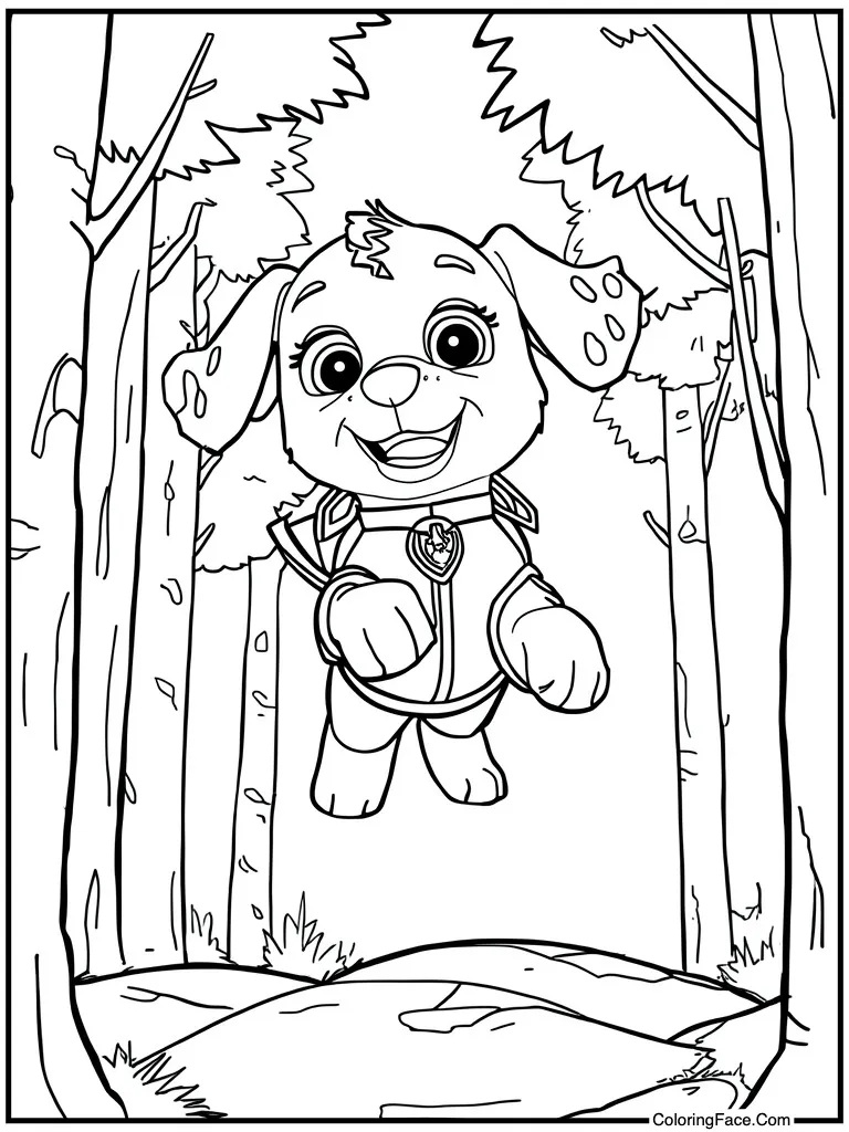 Cockapoo flying high up