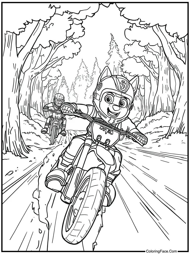 Moto bikes racing fast