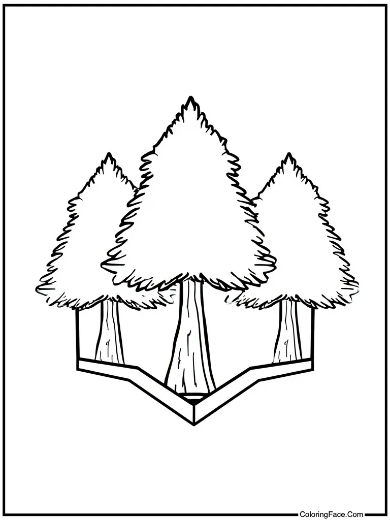 Tree badge nature shape