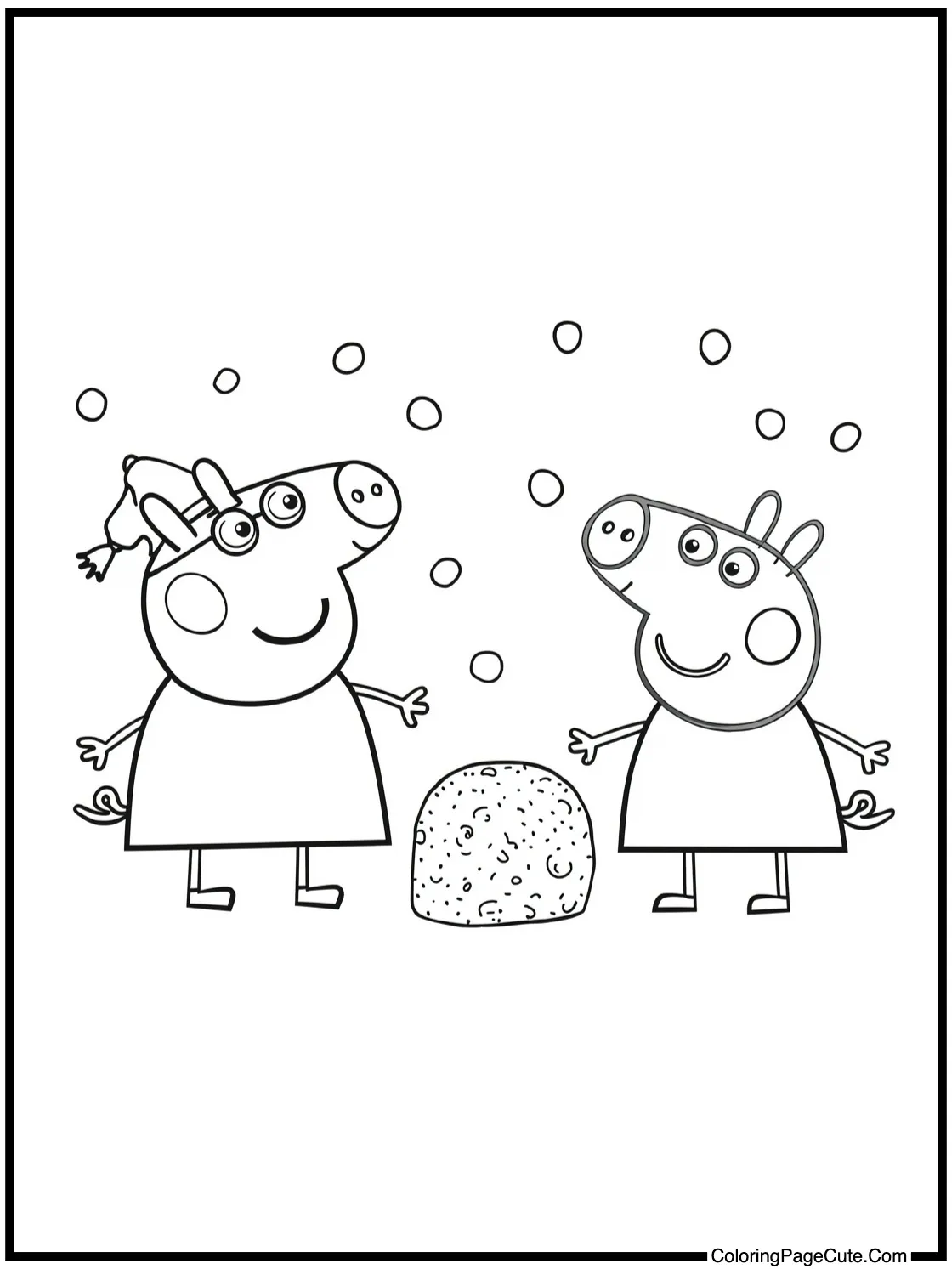 having a snowball fight
