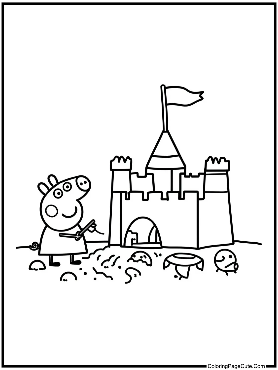 building a sandcastle