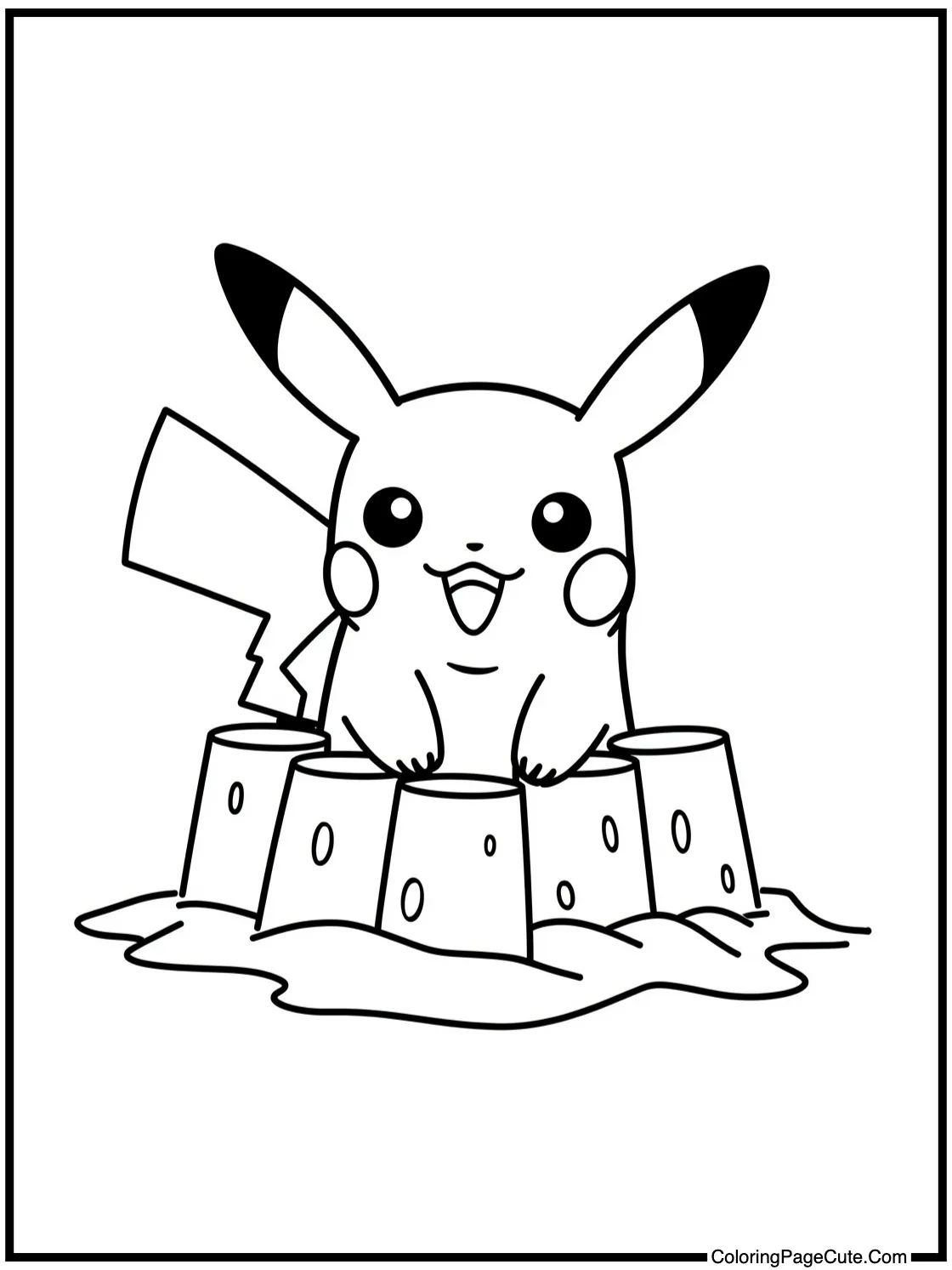 building a sandcastle