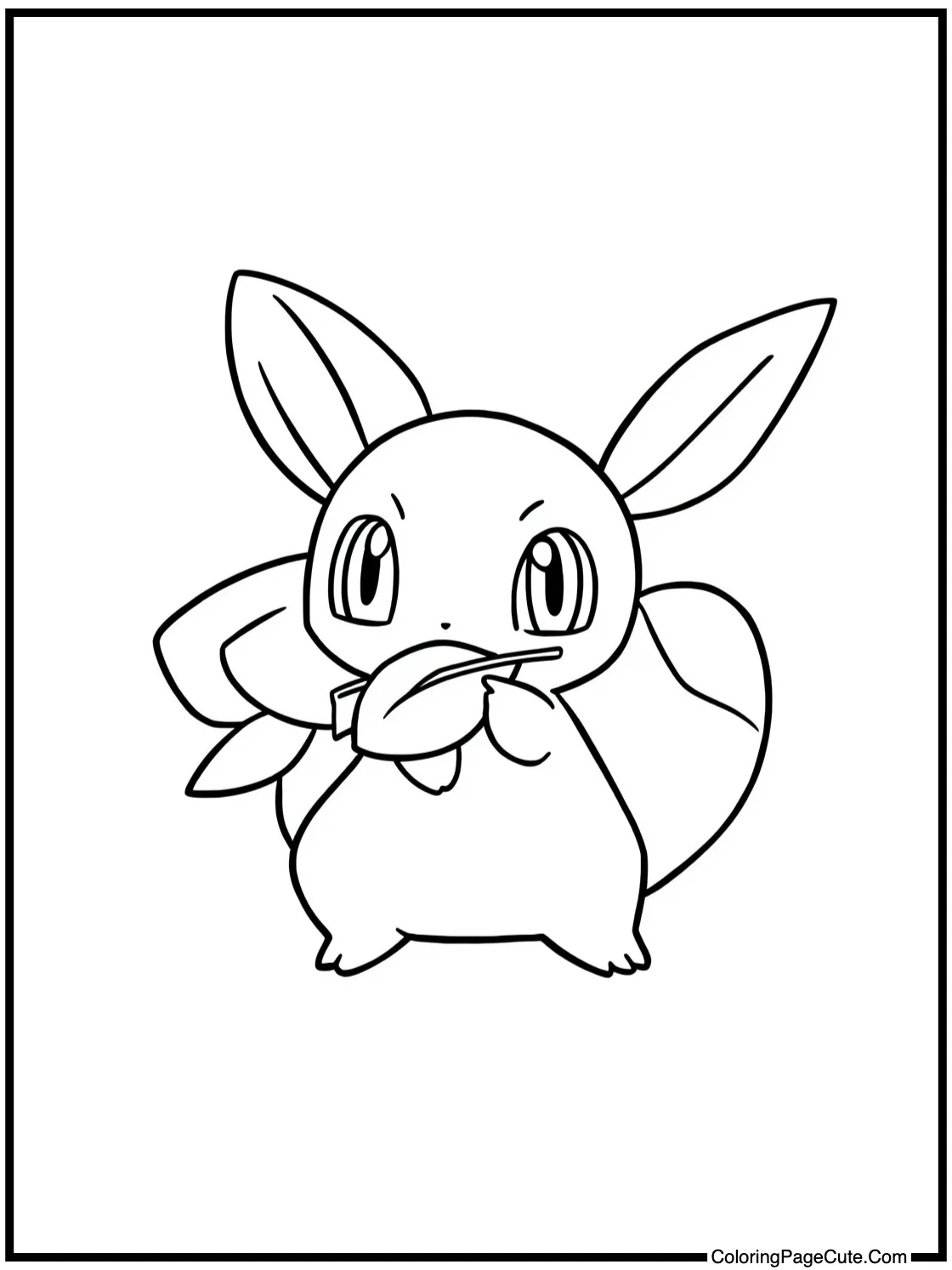 Caterpie munching leaves