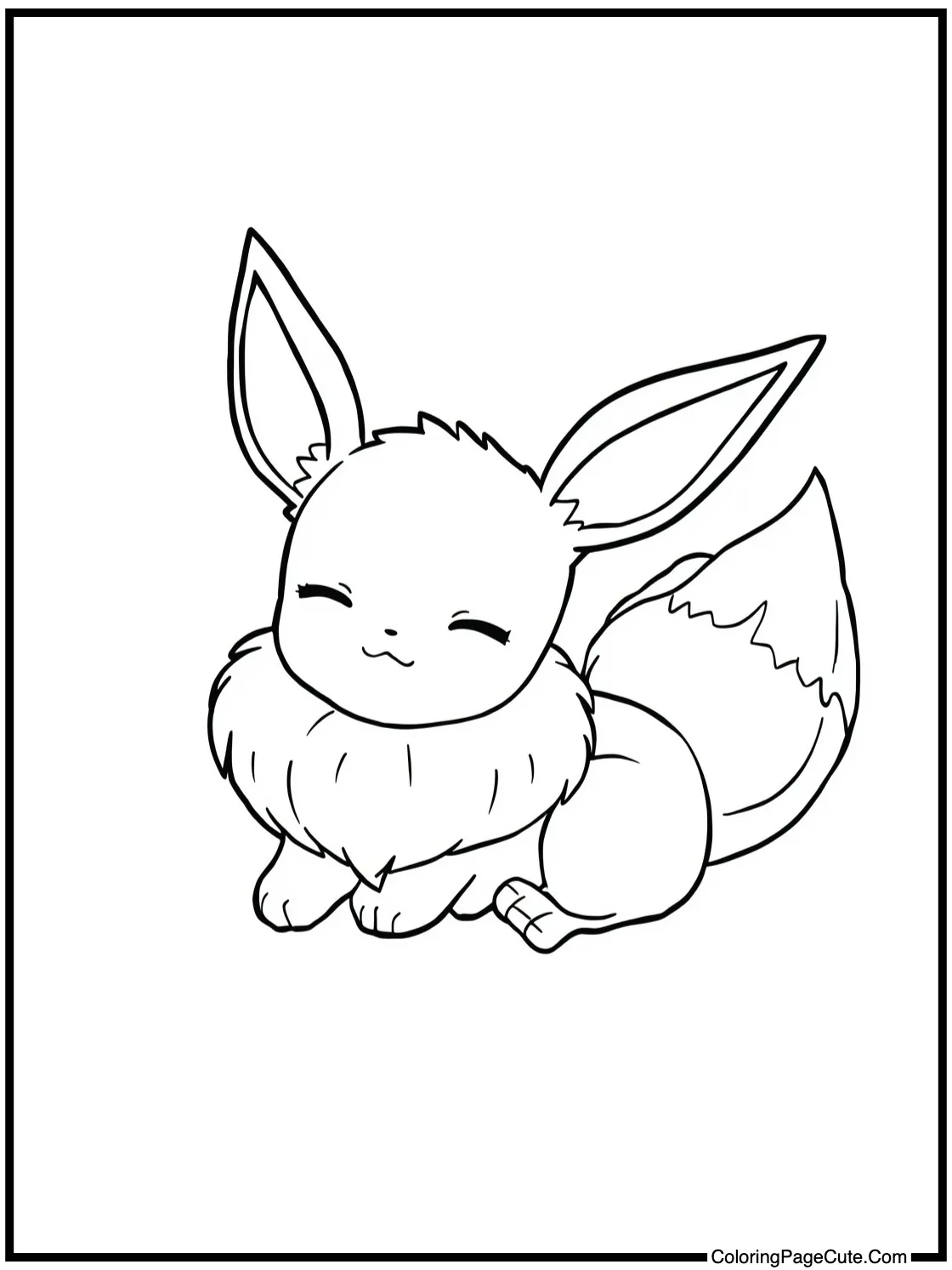of Eevee napping