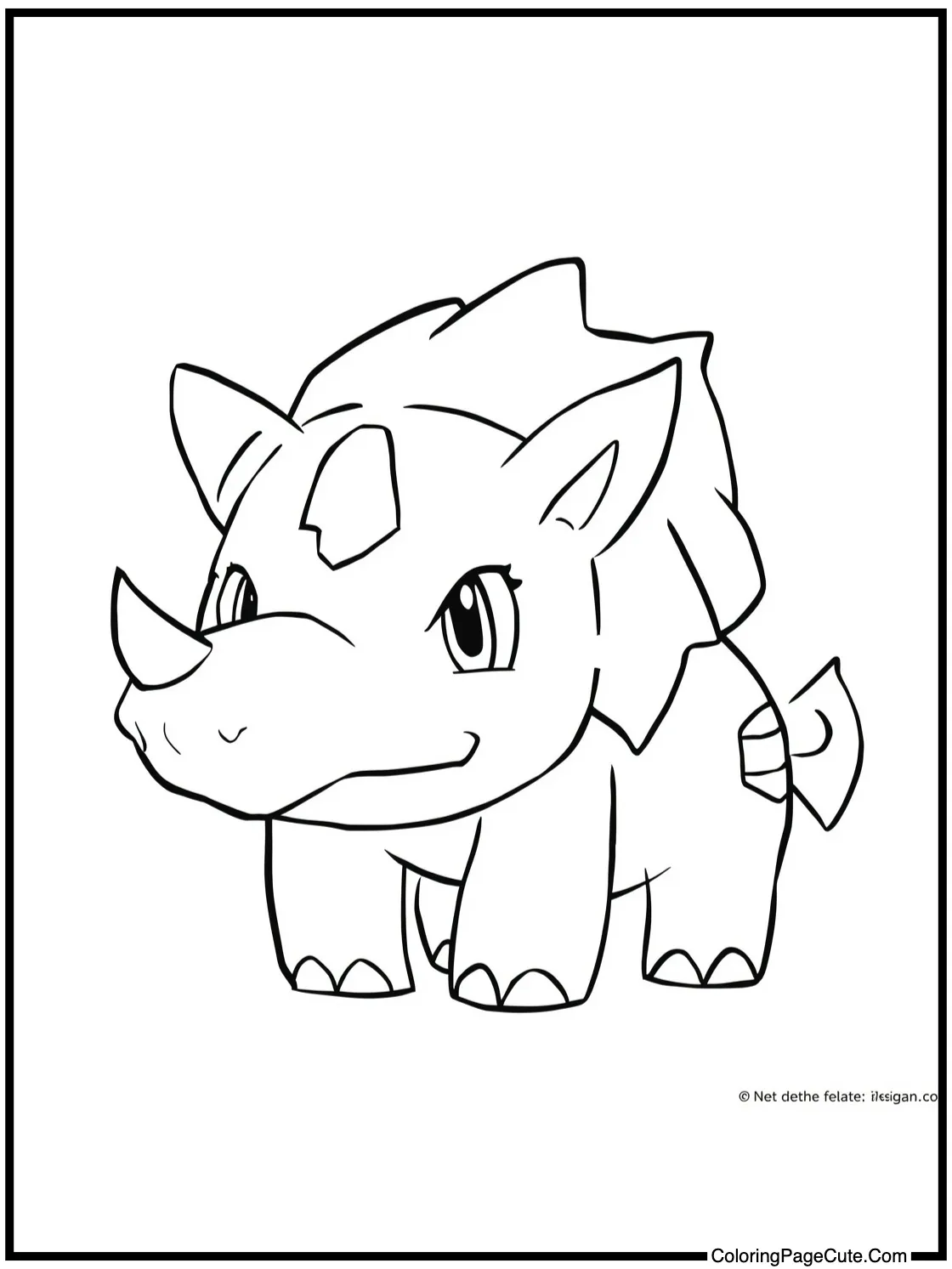 Rhyhorn charging playfully