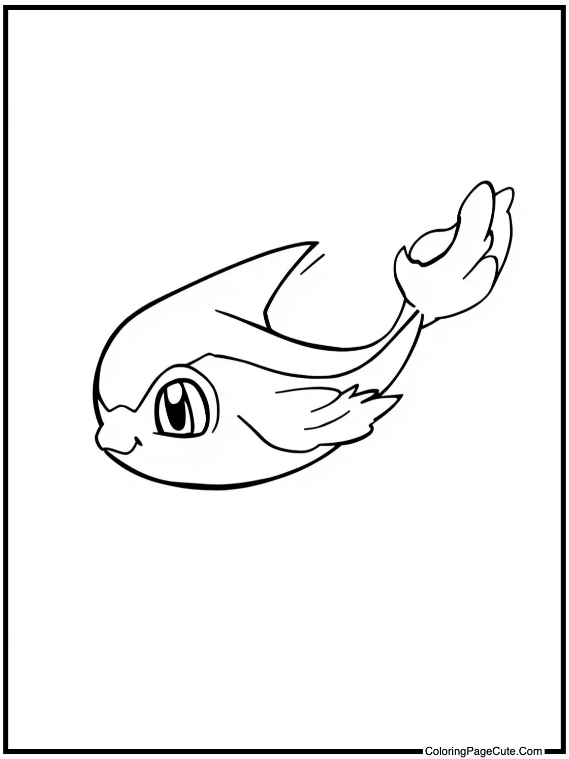 Goldeen swimming gracefully