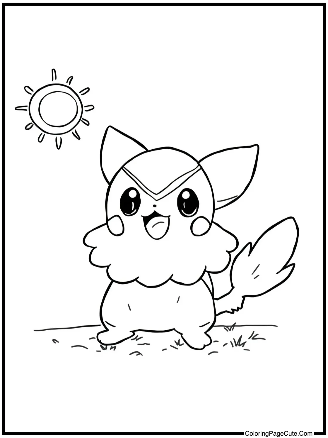 Chikorita enjoying sun