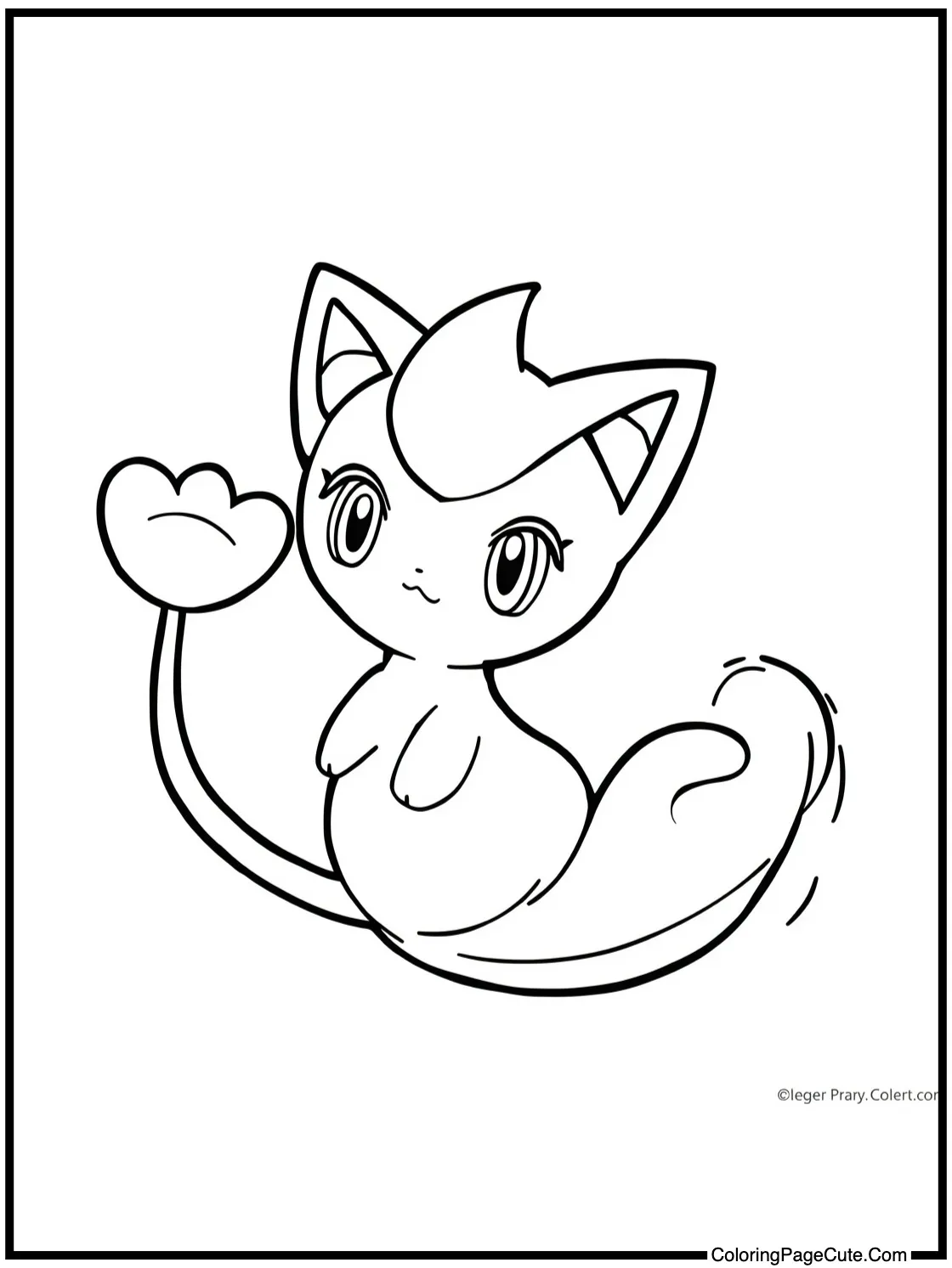 Mew playful floating