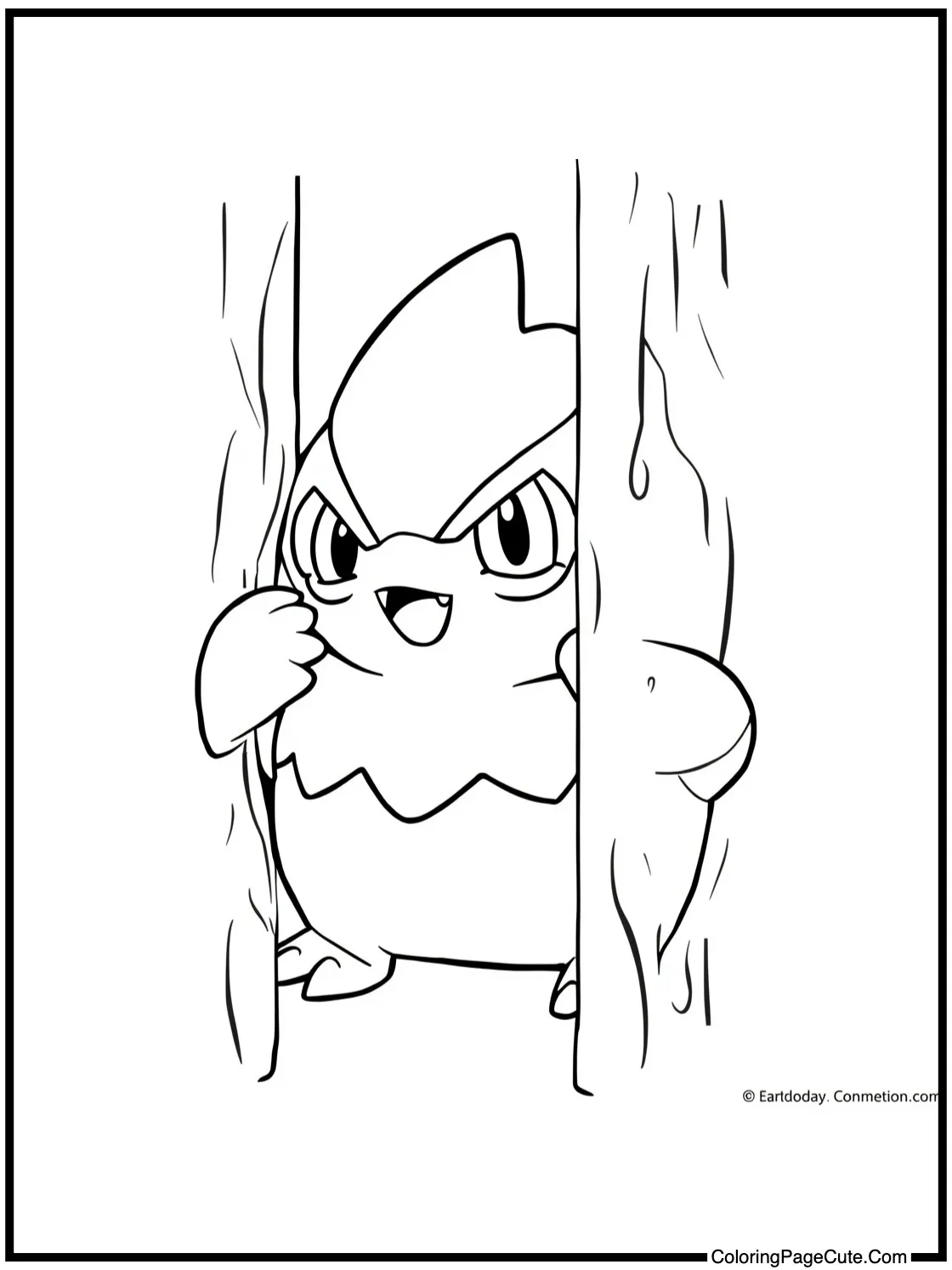 Togepi playing peekaboo