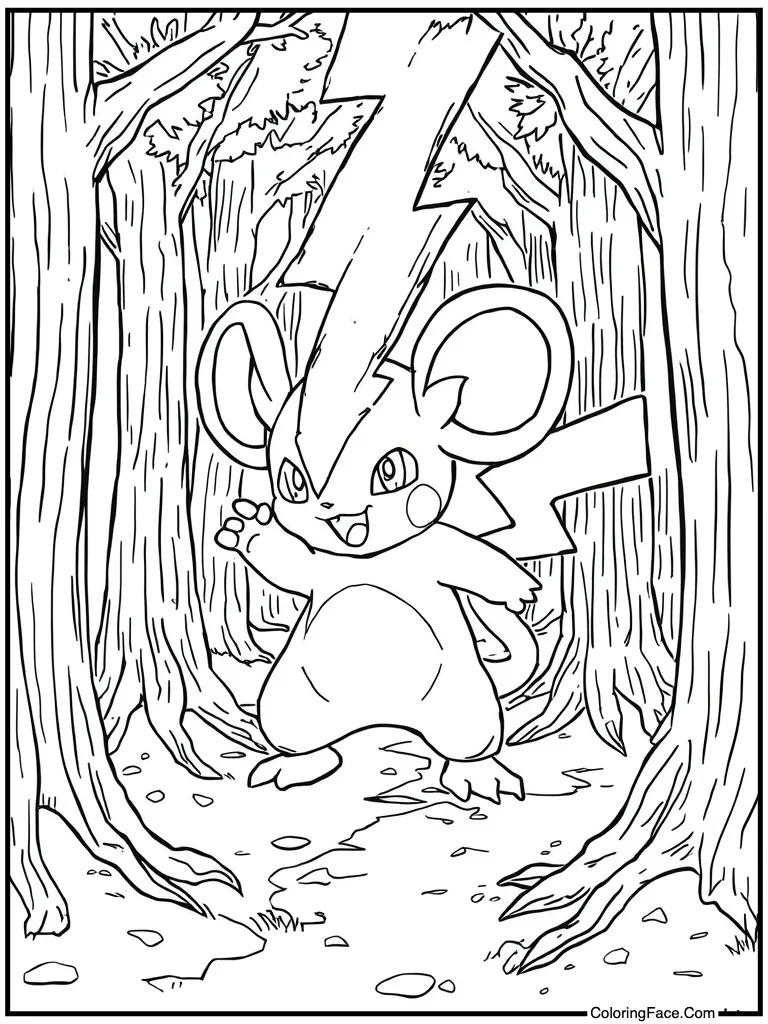 Electric mouse thunder attack