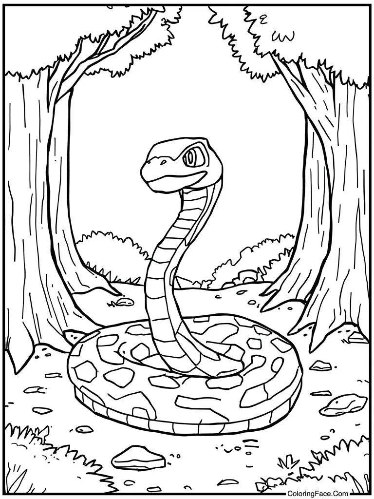 Rock snake on ground