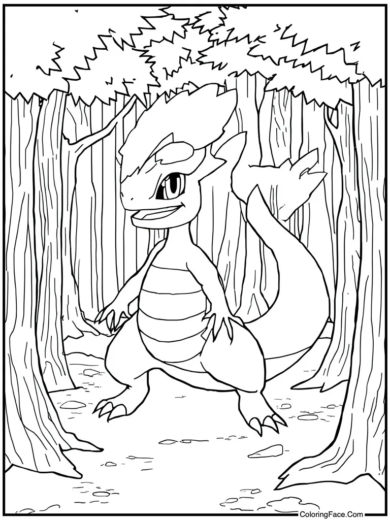 Fire lizard burning tail