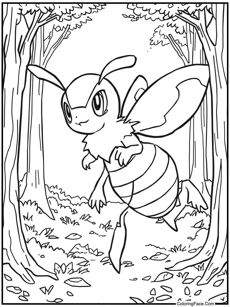 Bee with sharp stinger