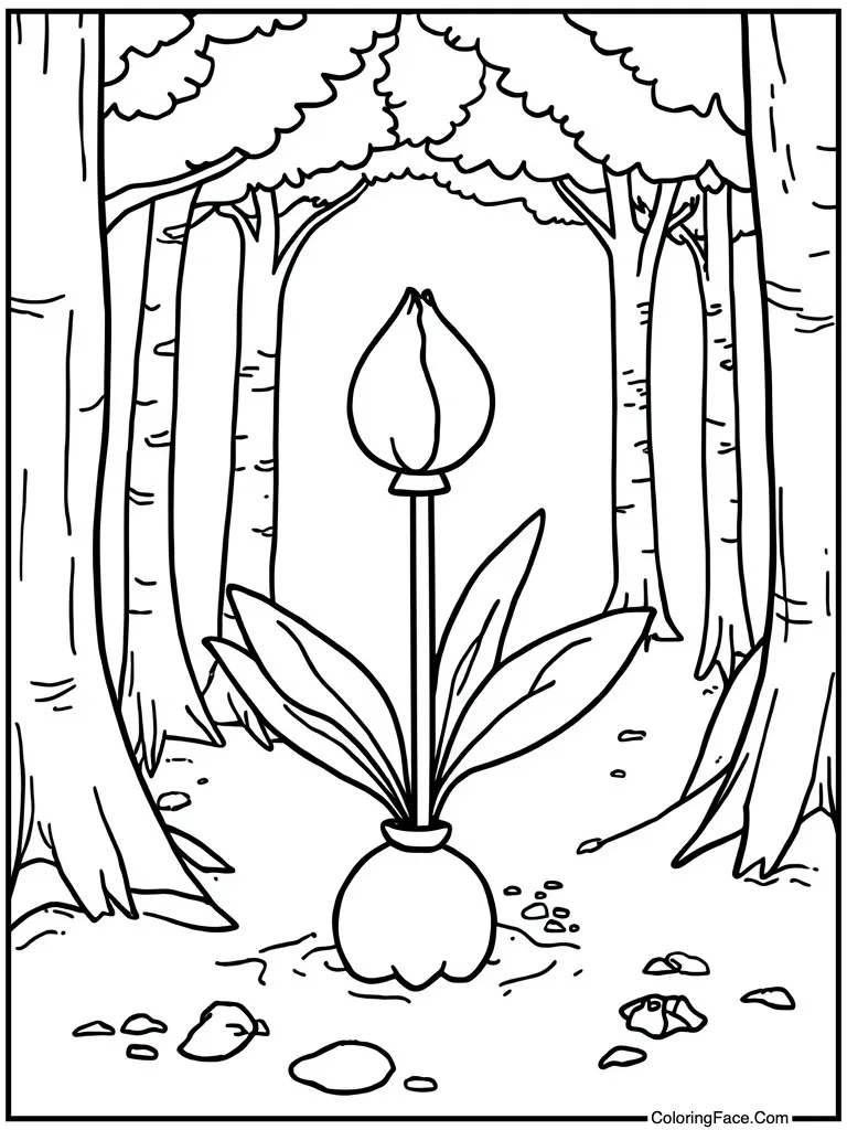 Plant bulb growing green