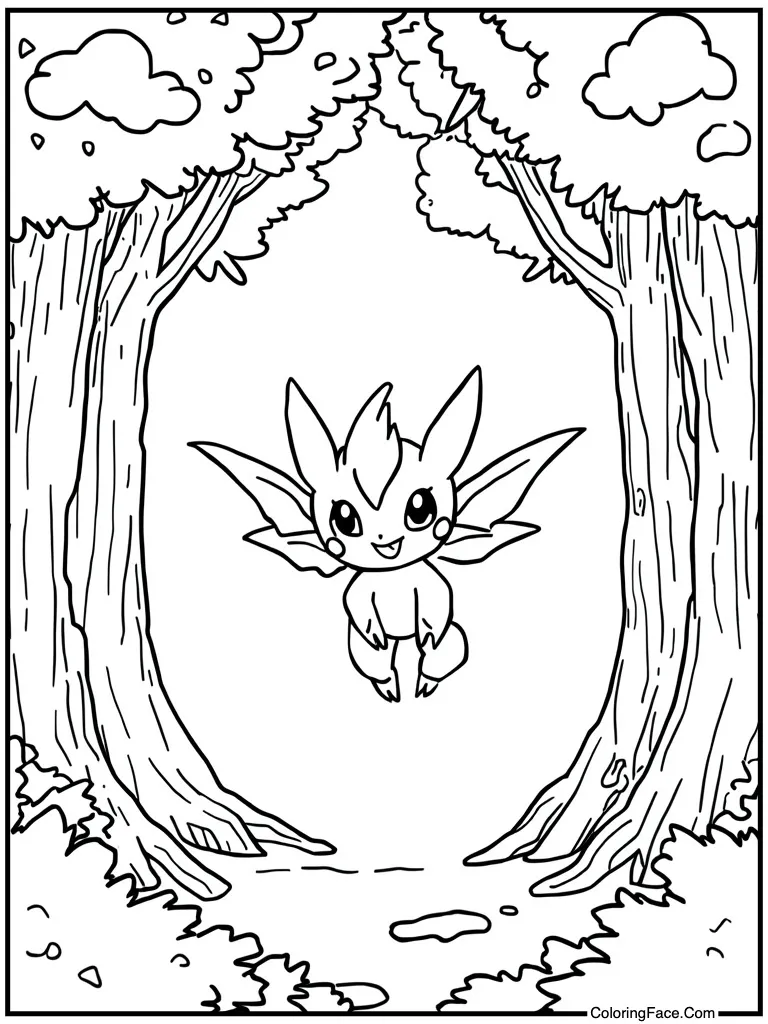 Tiny mythical cute floating