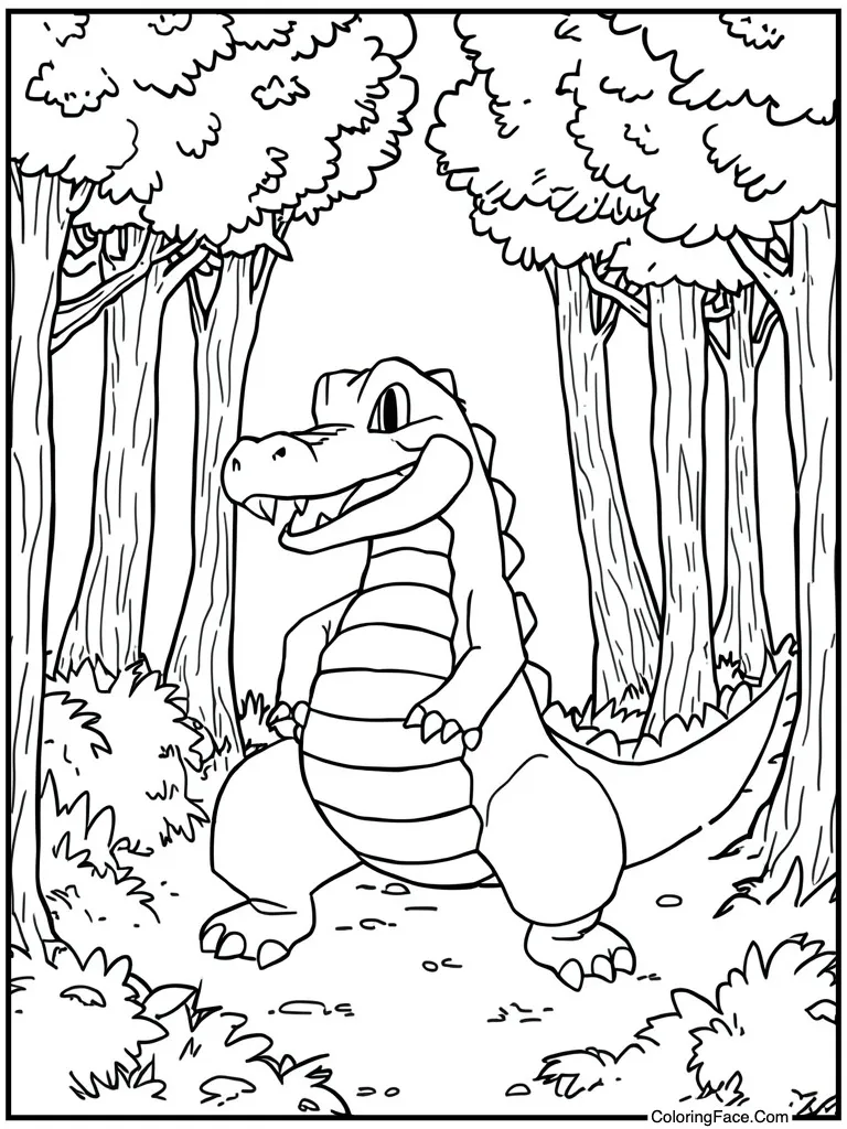 Water croc biting snap