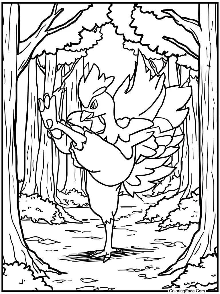 Fire chicken kicking high