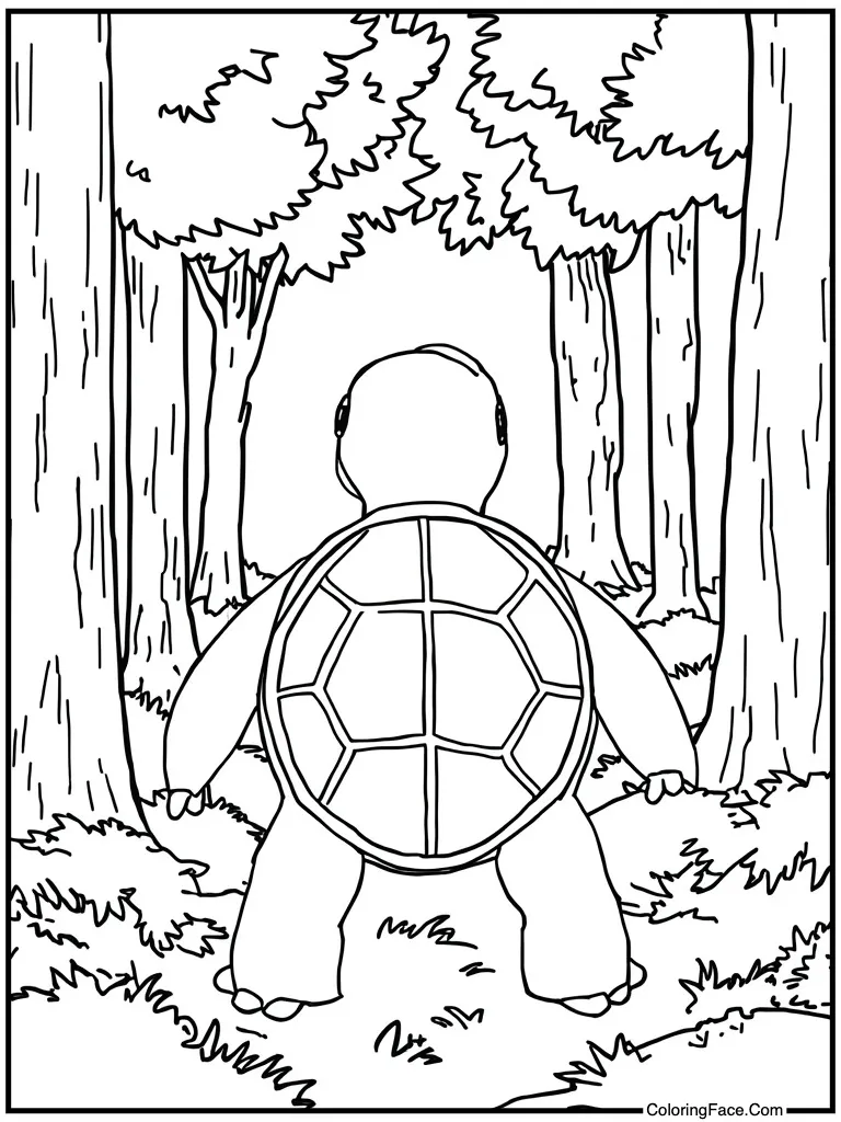 Turtle with forest back