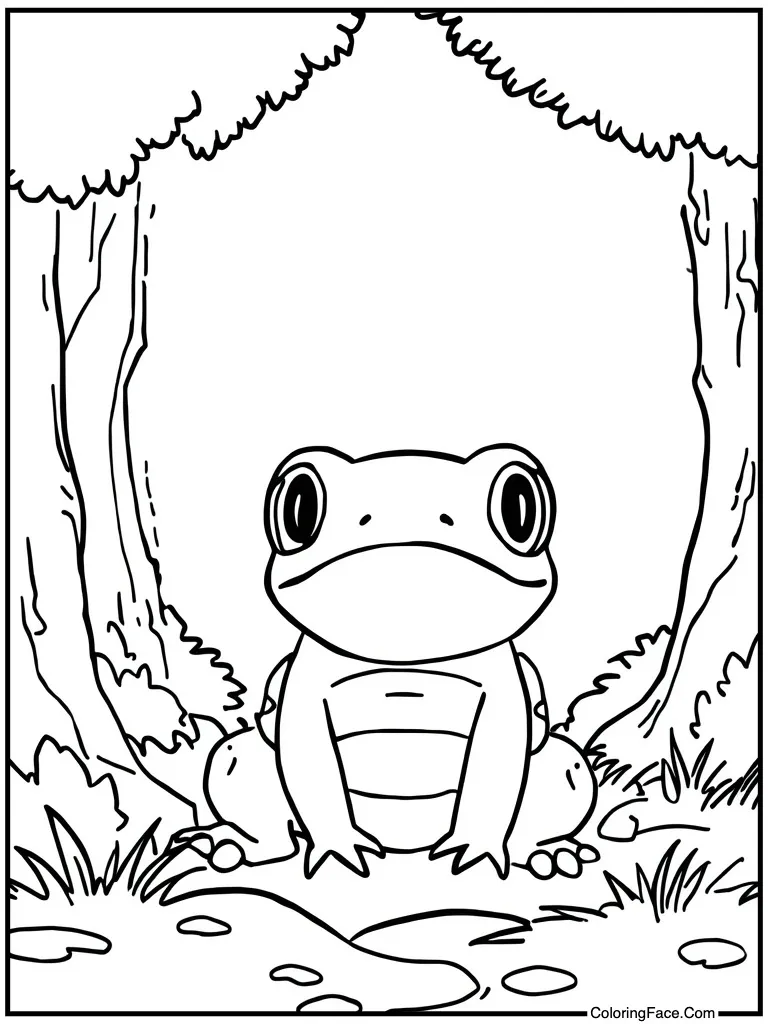 Flower toad sleeping soundly