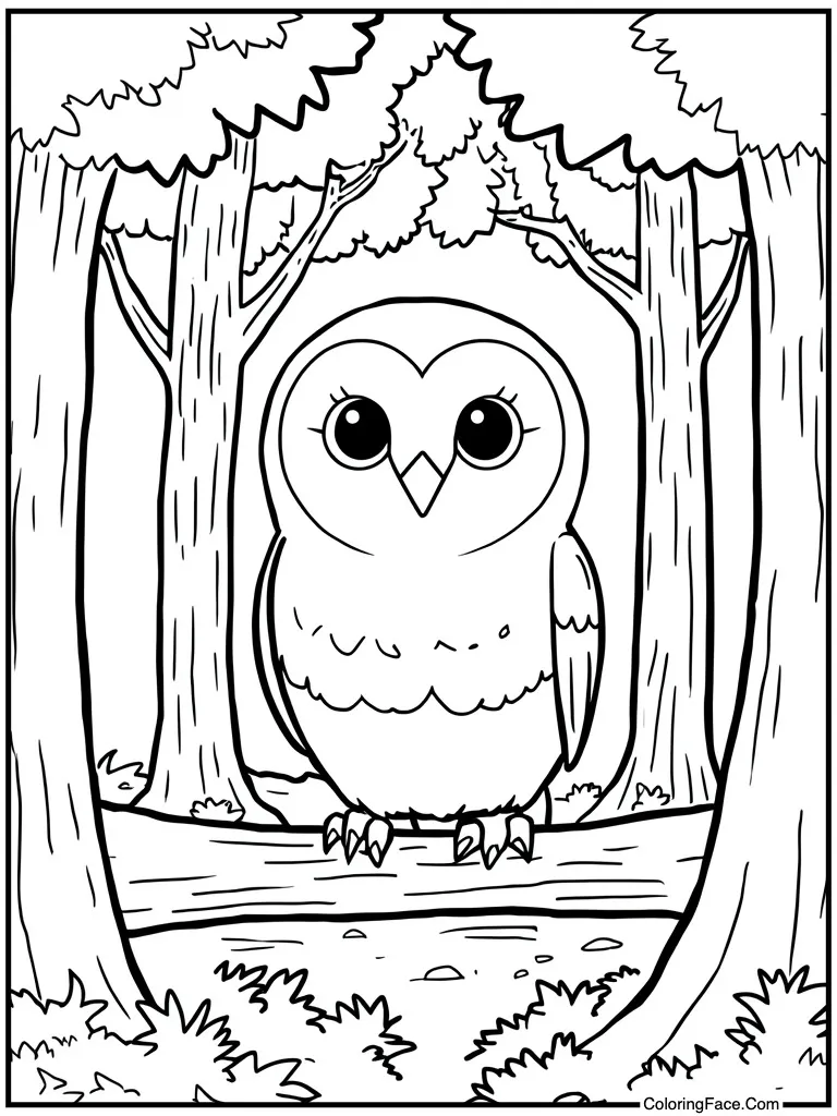 Owl rowlet round bird