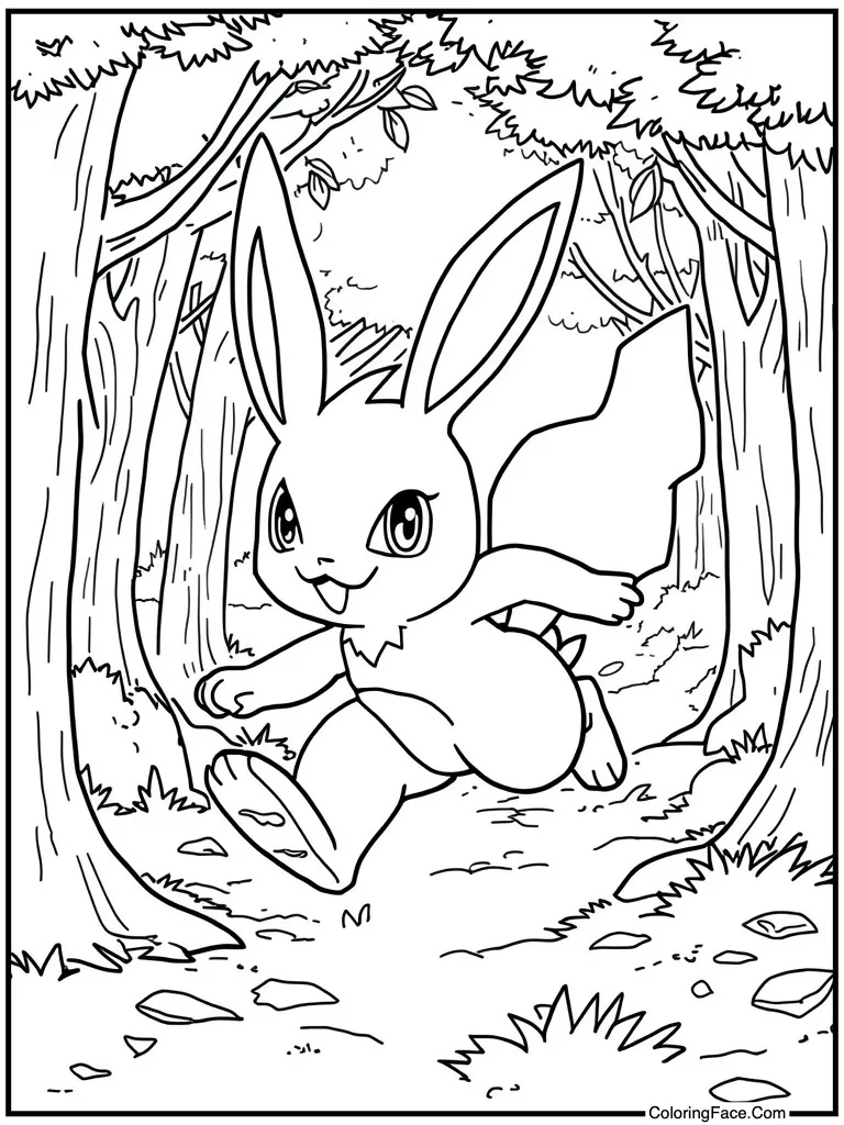 Rabbit scorbunny running fast