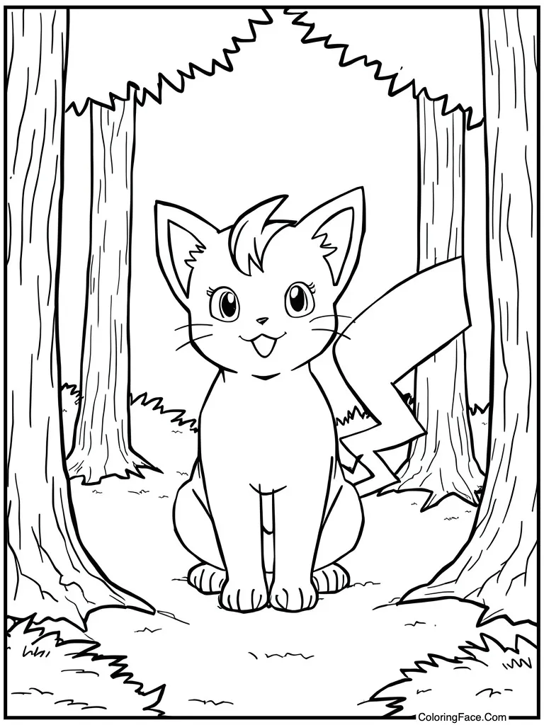 Cat sprigatito grass fur