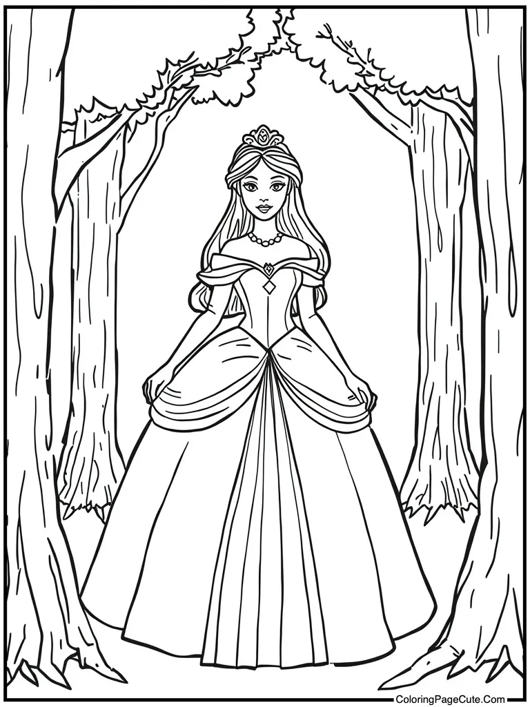 Wearing beautiful ball gown