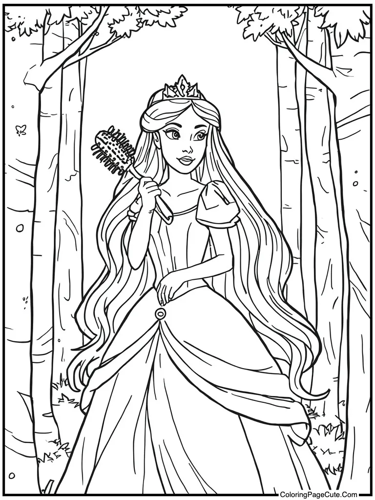 Brushing very long hair