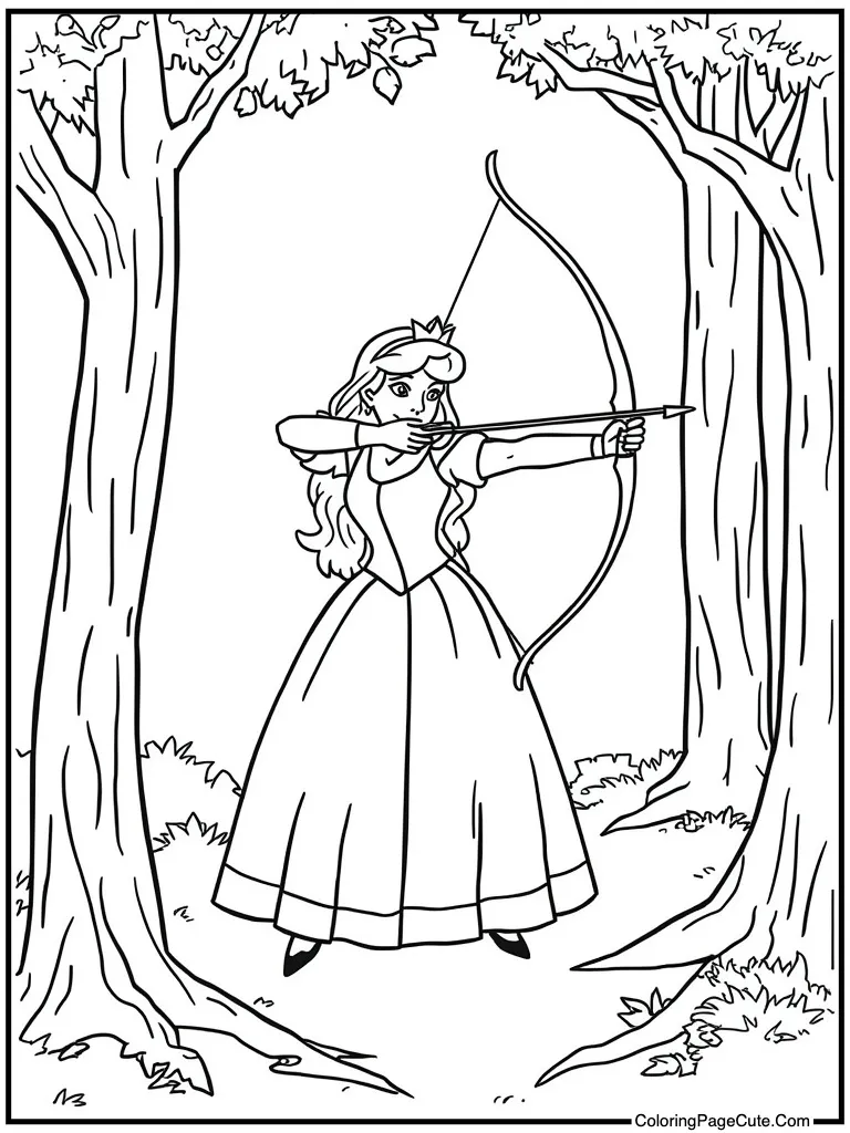 Shooting arrow from bow