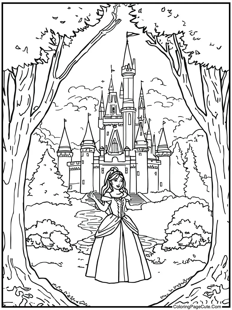 Standing near royal castle