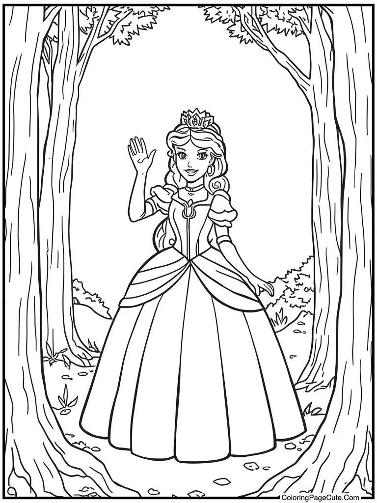 Royal lady waving hello