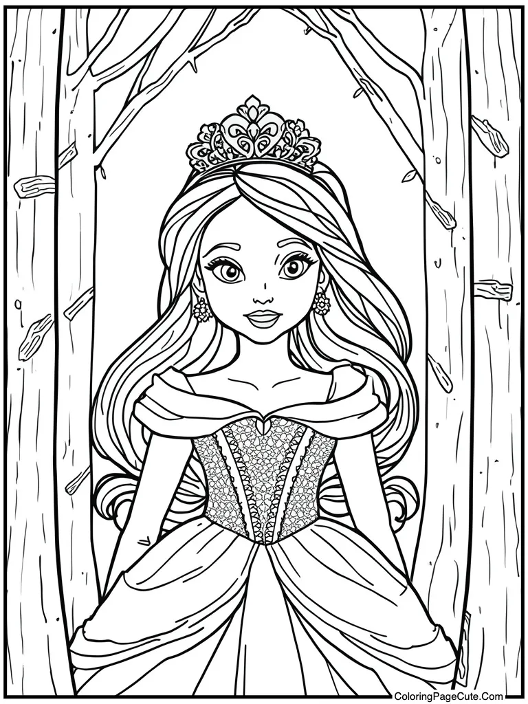 Girl wearing sparkly tiara