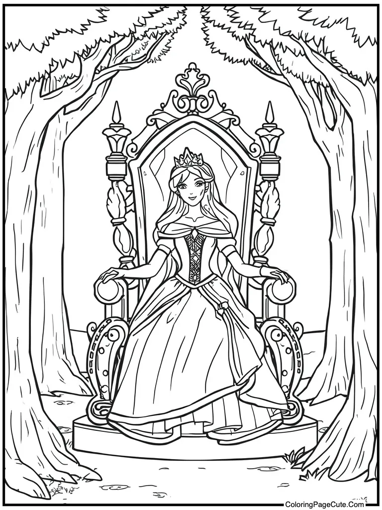 Sitting on high throne