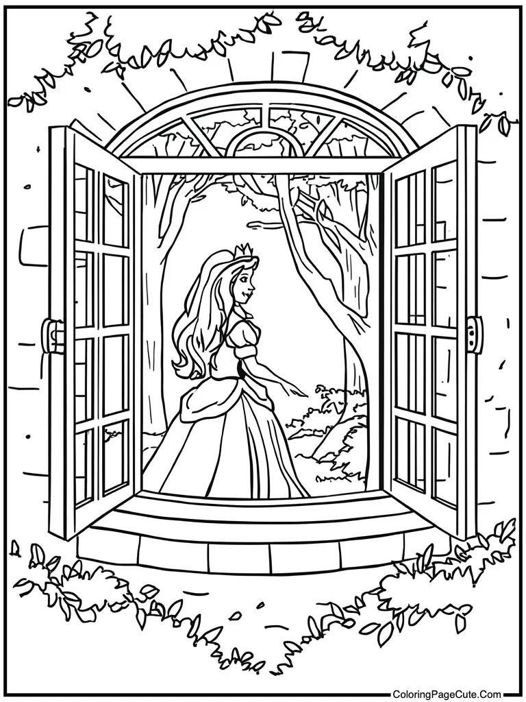 Looking out tower window