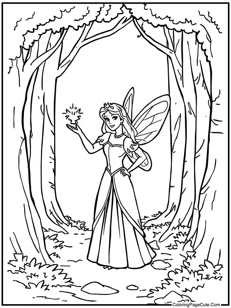 Fairy godmother casting spell