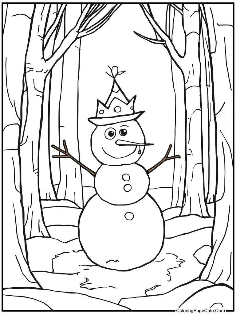 Snowman liking warm hugs