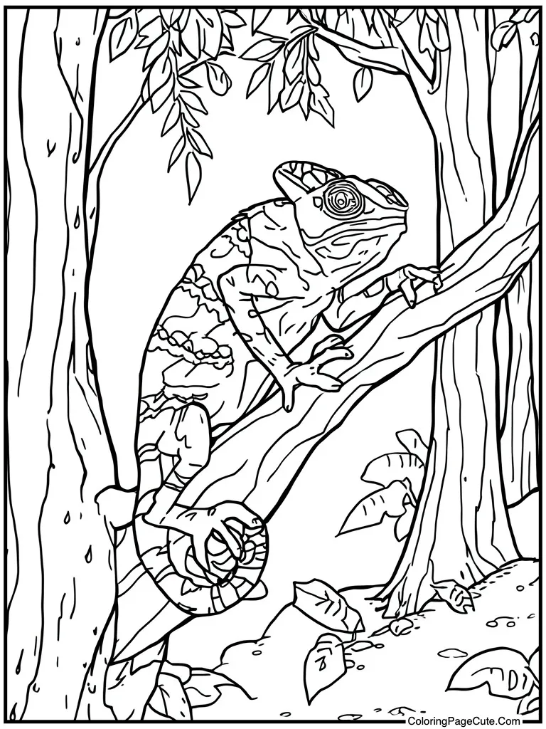 Chameleon sitting on shoulder