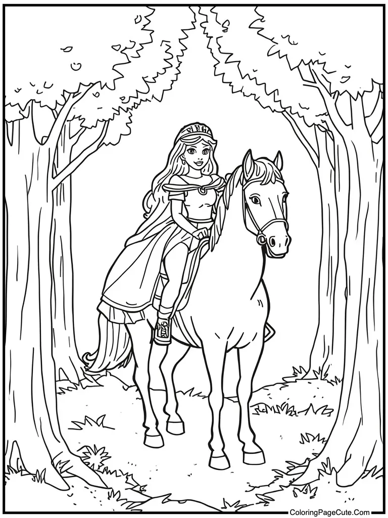 Riding white royal horse