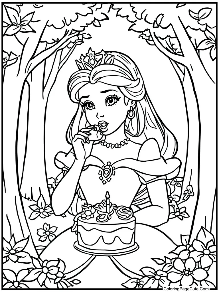 Eating sweet strawberry cake