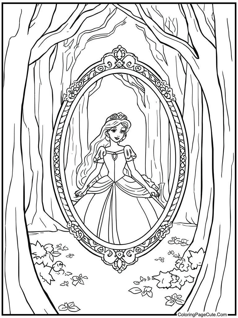 Looking in magic mirror