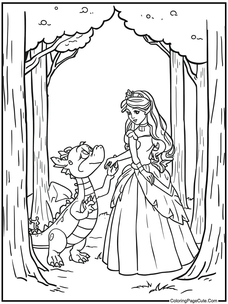 Petting a friendly dragon