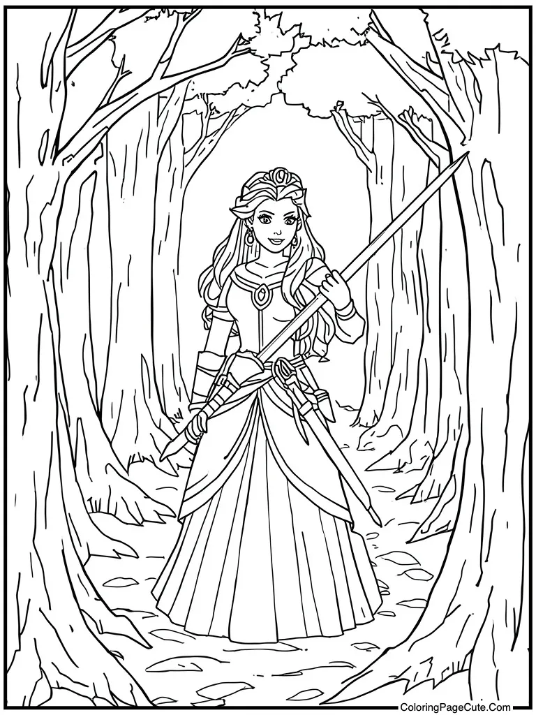 Warrior girl saving day