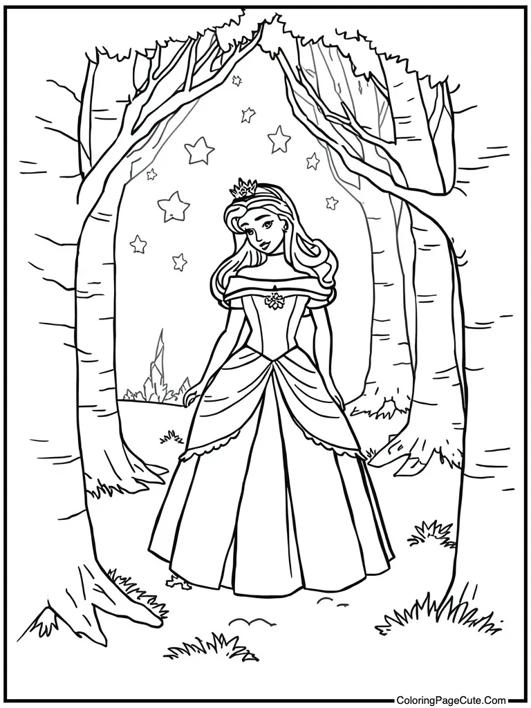 Star girl shining light