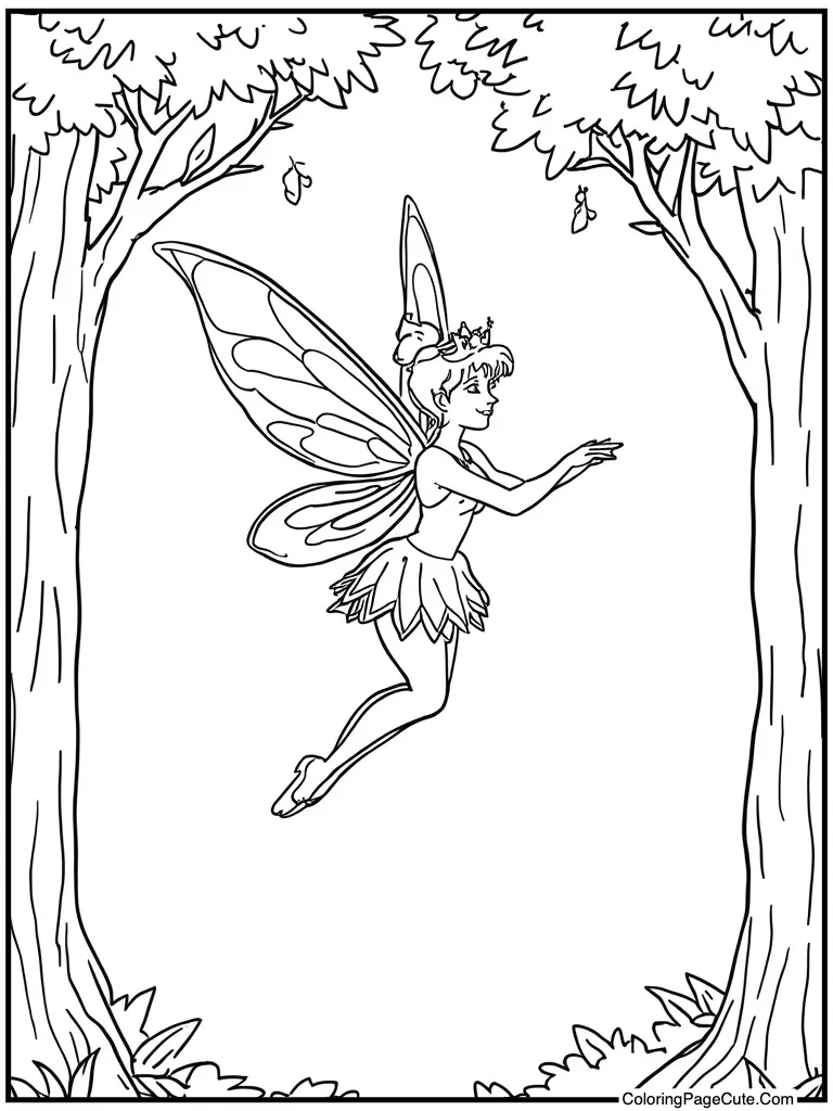 Fairy flying with wings
