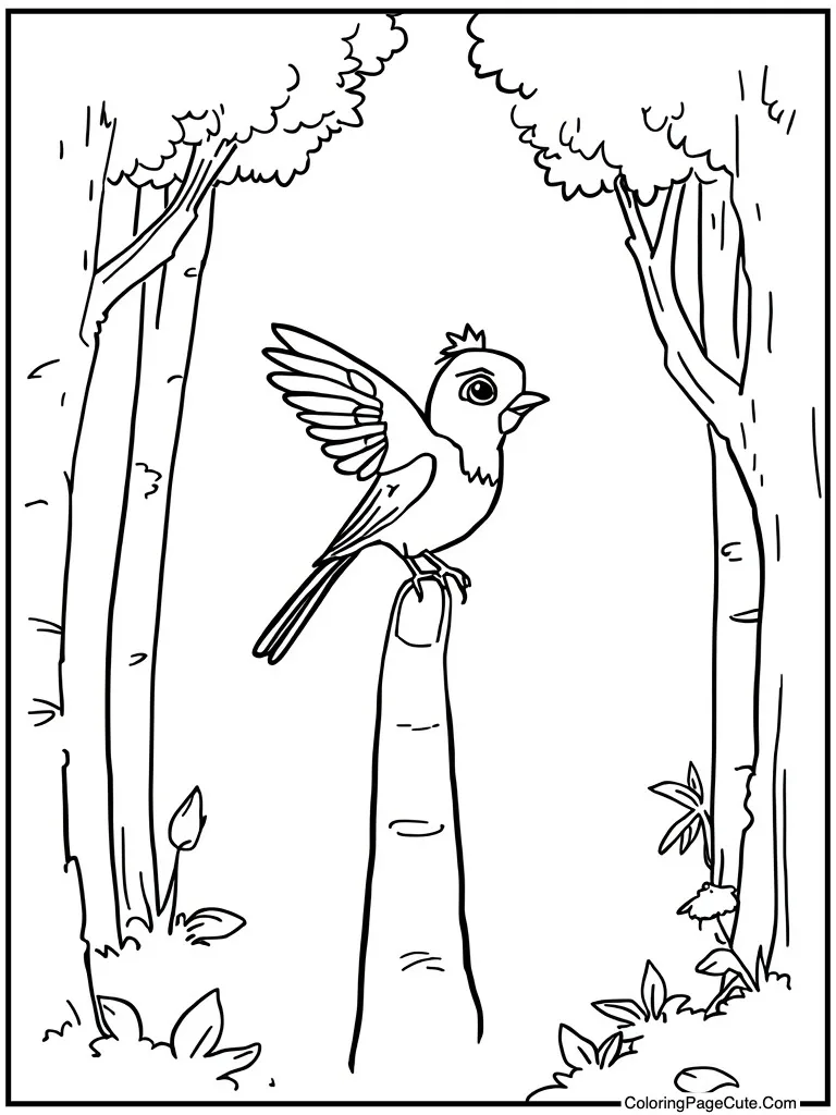 Bird landing on finger