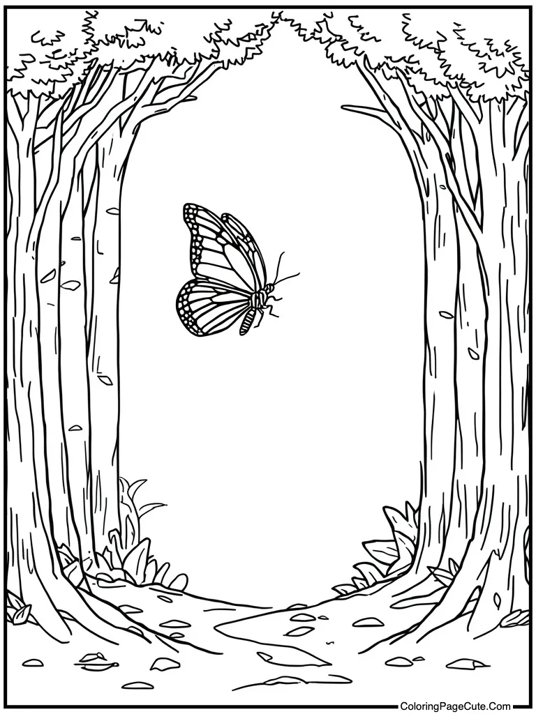 Butterfly landing on nose