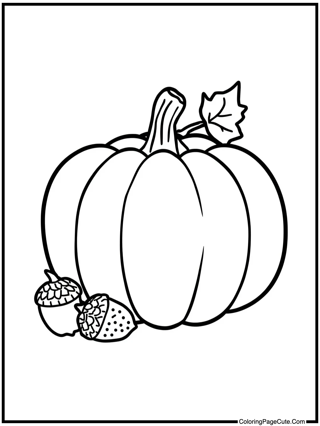 Vegetable with acorns cones