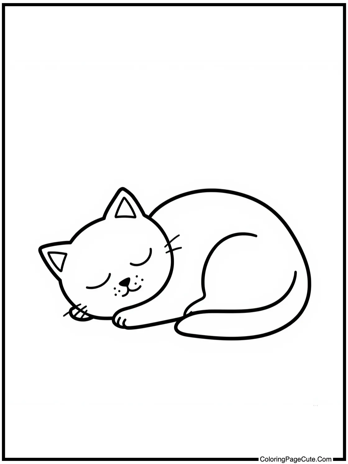 Cat sleeping peacefully