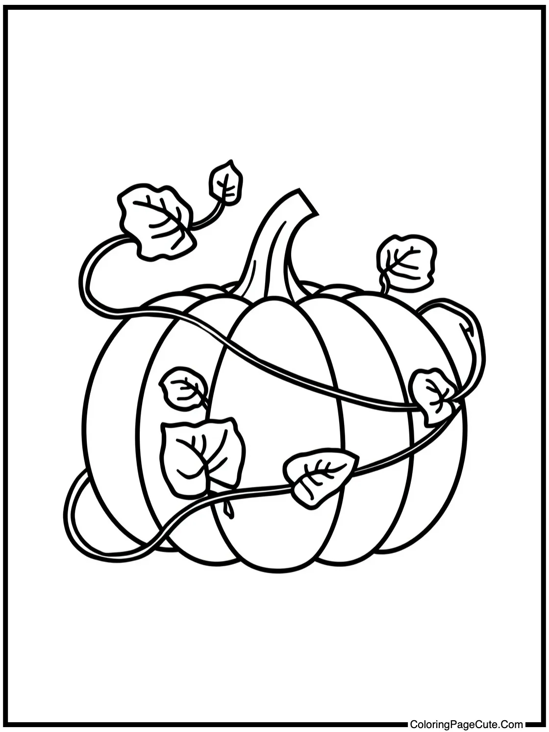 Gourd with vines leaves